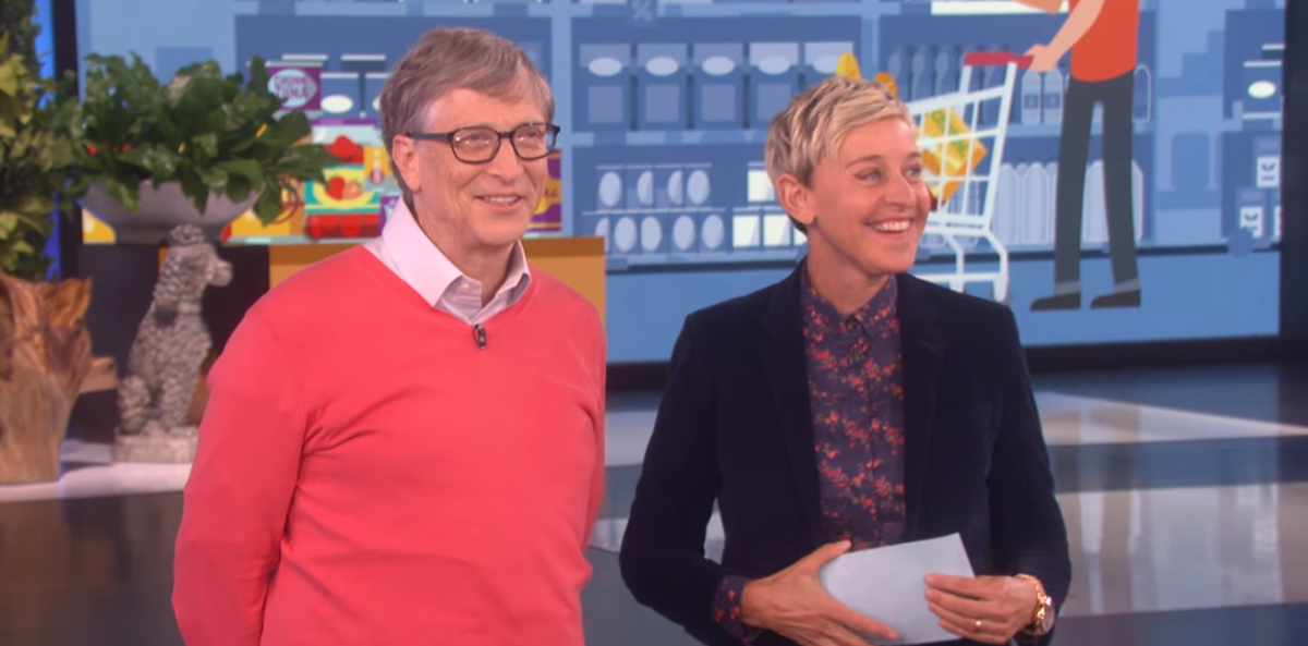 Bill Gates y Ellen DeGeneres jugaron a adivinar precios, donde no le fue muy bien al empresario (Foto Prensa Libre: YouTube).