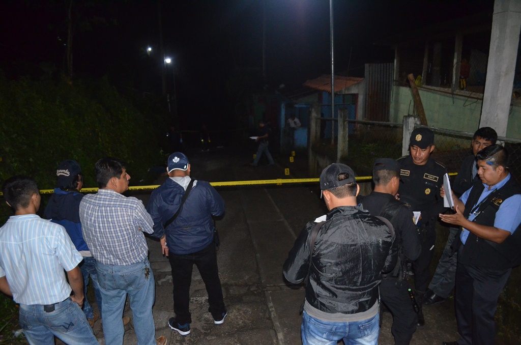 Lugar donde se registró el crimen en El Asintal, Retalhuleu. (Foto Prensa Libre: Jorge Tizol).