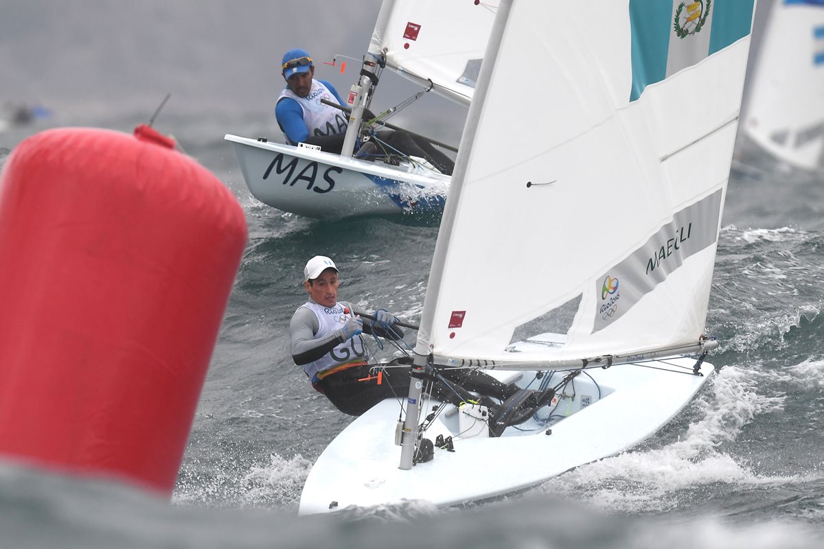 Juan Ignacio Maegli durante las regatas de este miércoles en la Marina da Gloria. (Foto Prensa Libre: Cortesía COG)