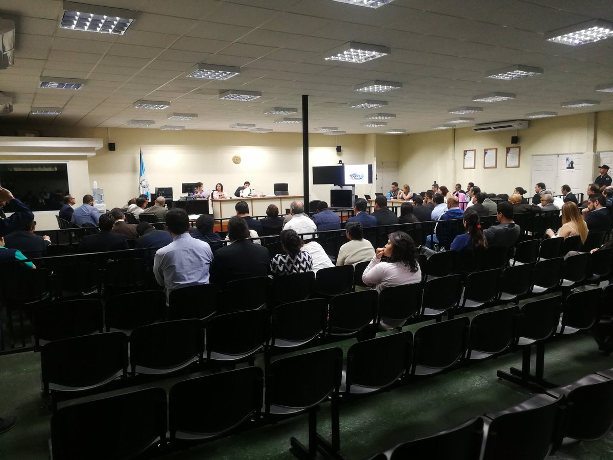 En la Sala de Audiencias de Mayor Capacidad, "megasala", se realizó la audiencia. (Foto Prensa Libre: Kenneth Monzón)