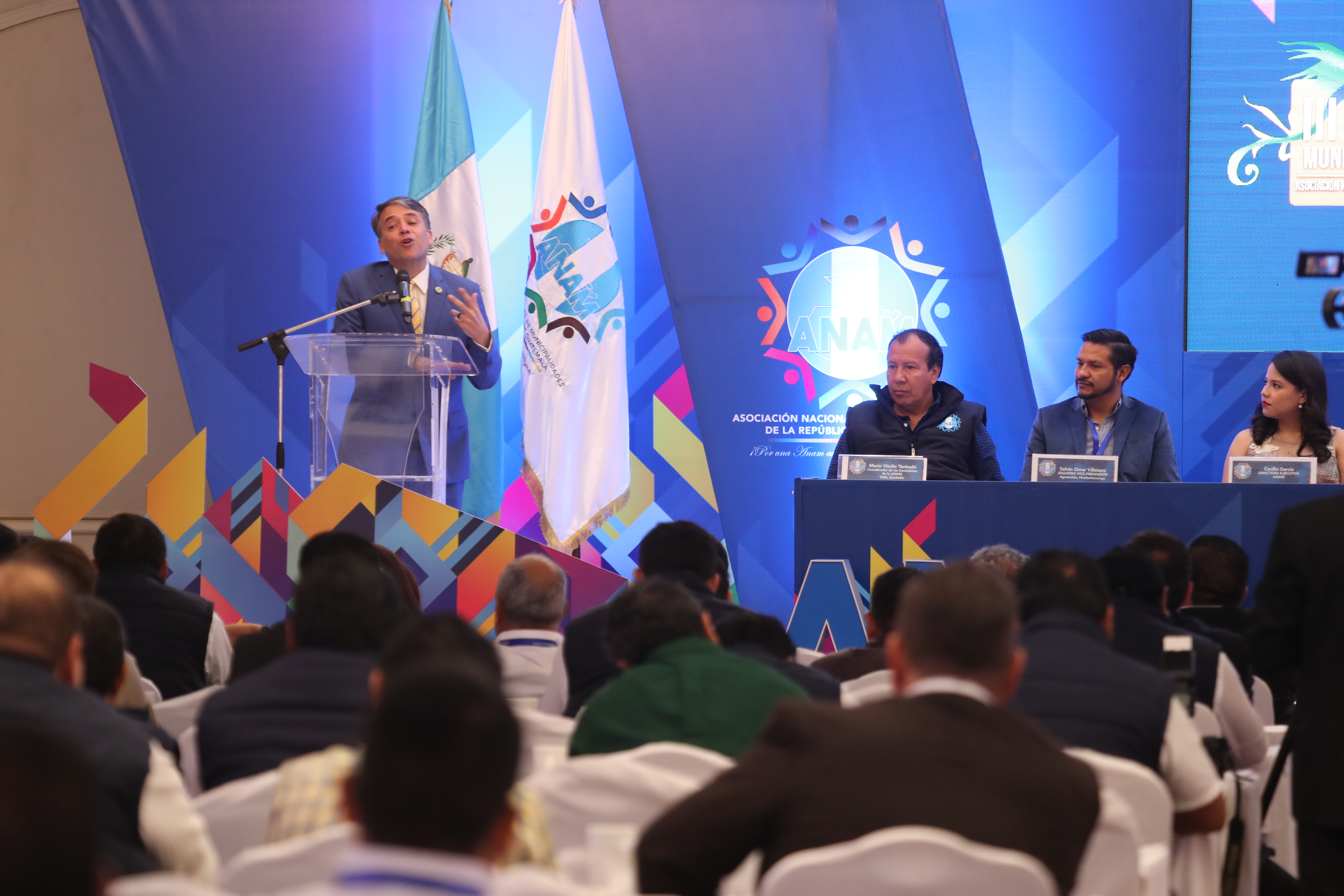 Edwin Escobar, presidente de la Anam, durante la asamblea nacional ordinaria de enero del 2019. (Foto Prensa Libre: Érick Ávila)                   26/01/2019