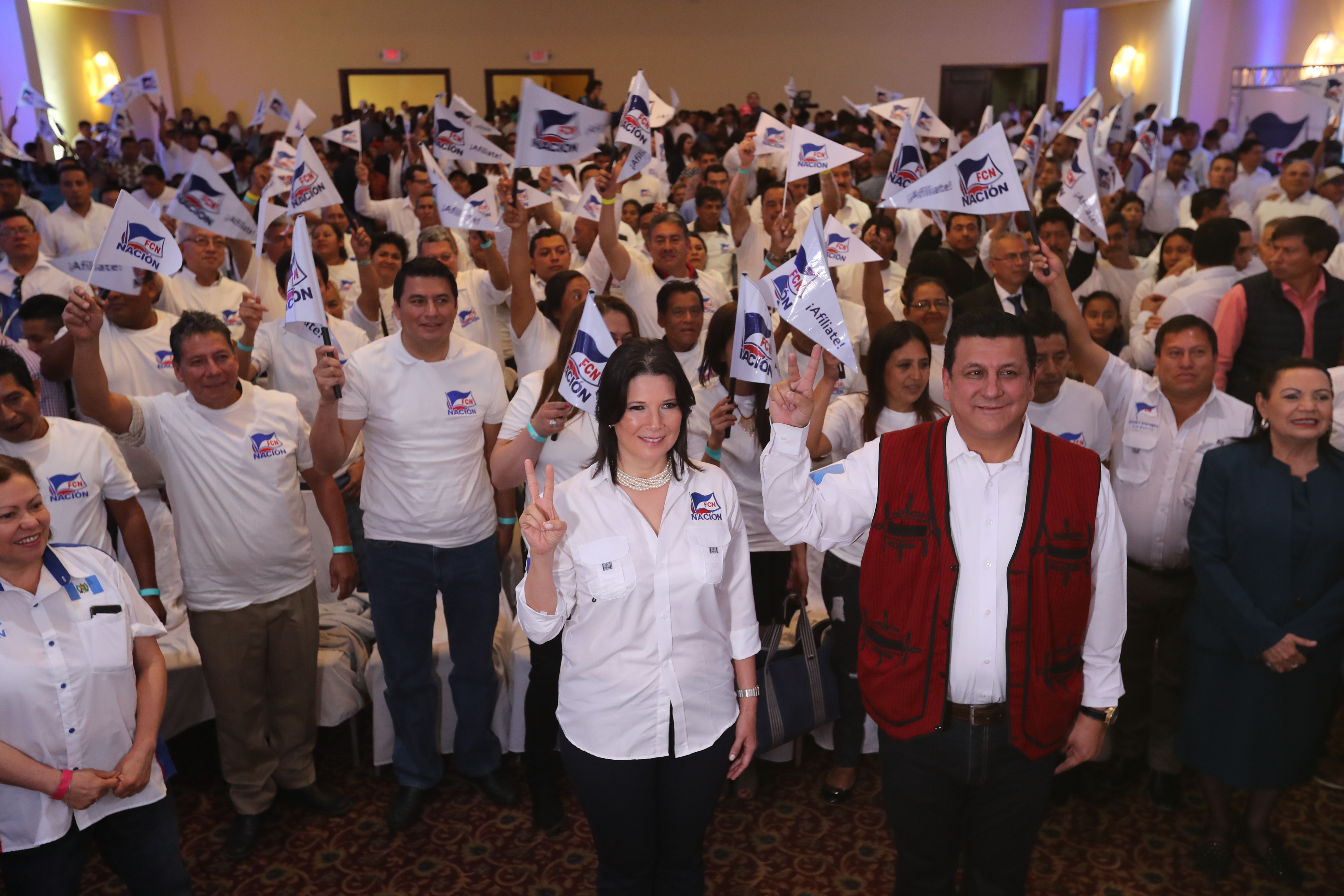 Estuardo Galdámez y Betty Marroquín formaron el binomio presidencial  de FCN-Nación (Foto Prensa Libre: Hemeroteca PL)