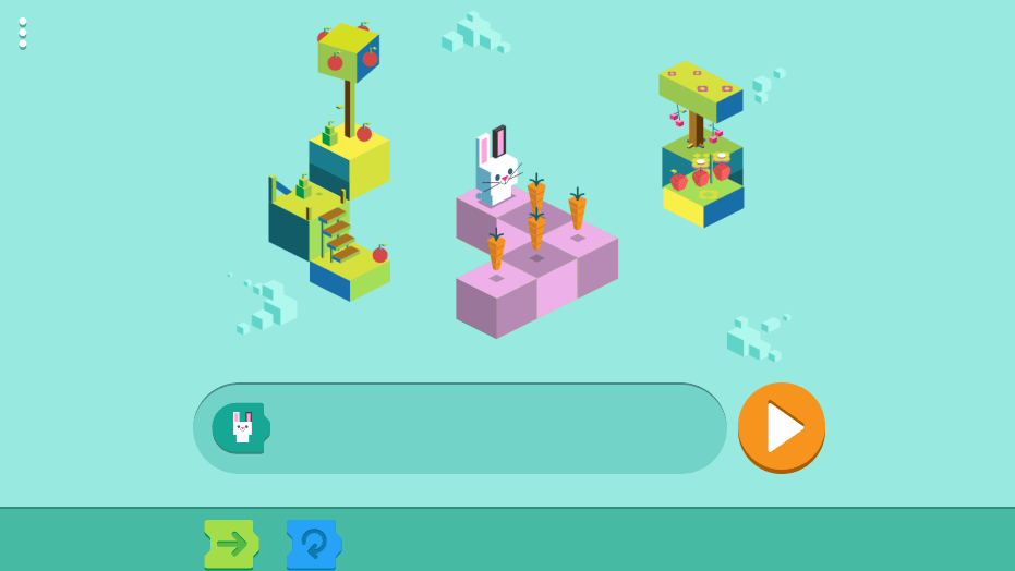 "Coding for Carrots" es el doodle que busca enseñar lenguajes de programación (Foto Prensa Libre: Google).