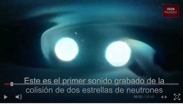 Científicos capan por primera vez el sonido y ondas gravitacionales del choque de dos estrellas.