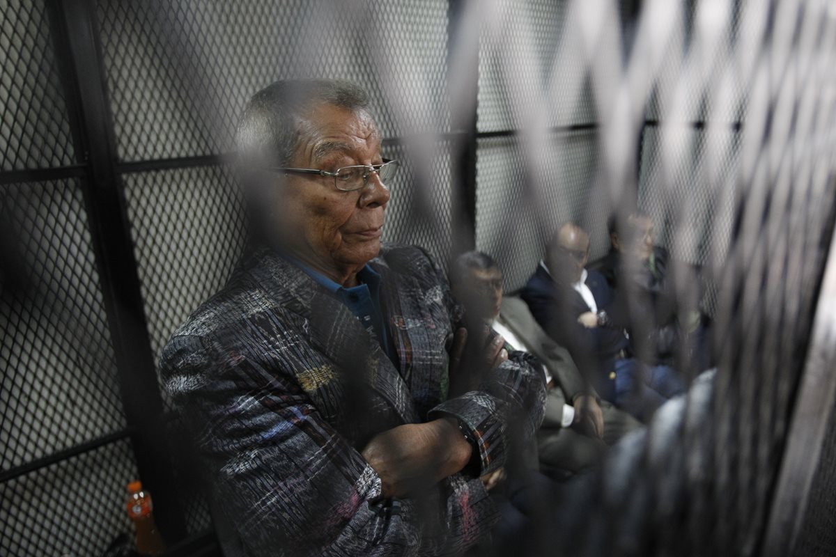 Benedicto Lucas durante una de las audiencias en el Juzgado de Mayor Riesgo C. (Foto Prensa Libre: Hemeroteca PL)