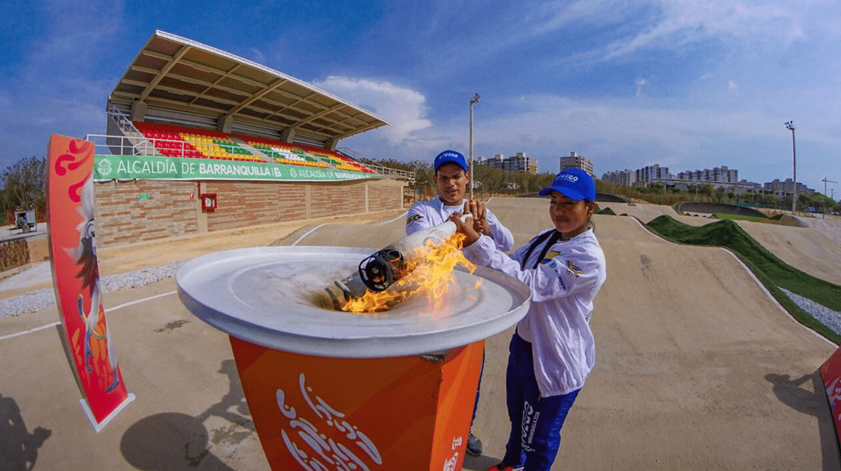 El fuego Centroamericano y del Caribe arderá este jueves para dar inicio a las justas de Barranquilla. (Foto Prensa Libre: Barranquilla 2018)