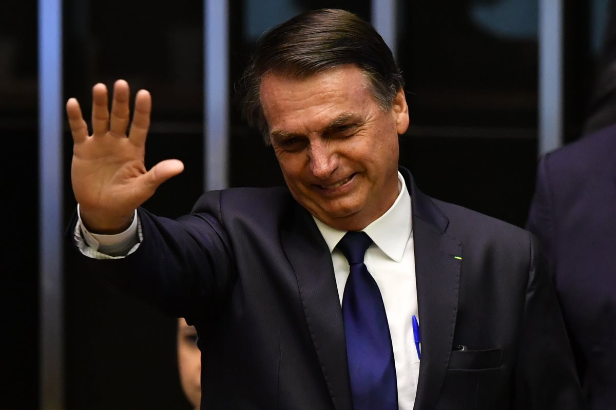 Bolsonaro fue electo en octubre con 57,8 millones de votos (55%), frente al izquierdista Fernando Haddad. (Foto Prensa Libre: EFE)