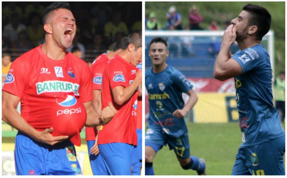 Bryan Lemus, de Municipal, y Maximiliano Lombardi, de Cobán, anotaron unos de los goles más vistosos de el fecha. (Foto Prensa Libre: Hemeroteca PL)