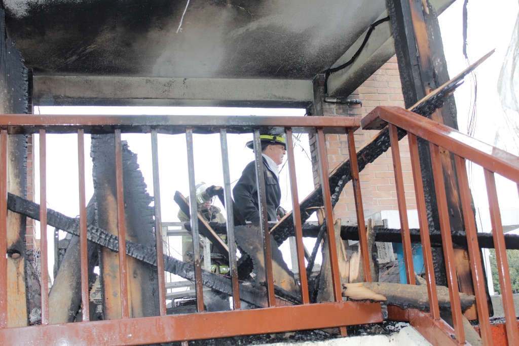 Lugar donde ocurrió el siniestro en la zona 1 de Quetzaltenango. (Foto Prensa Libre: María José Longo).