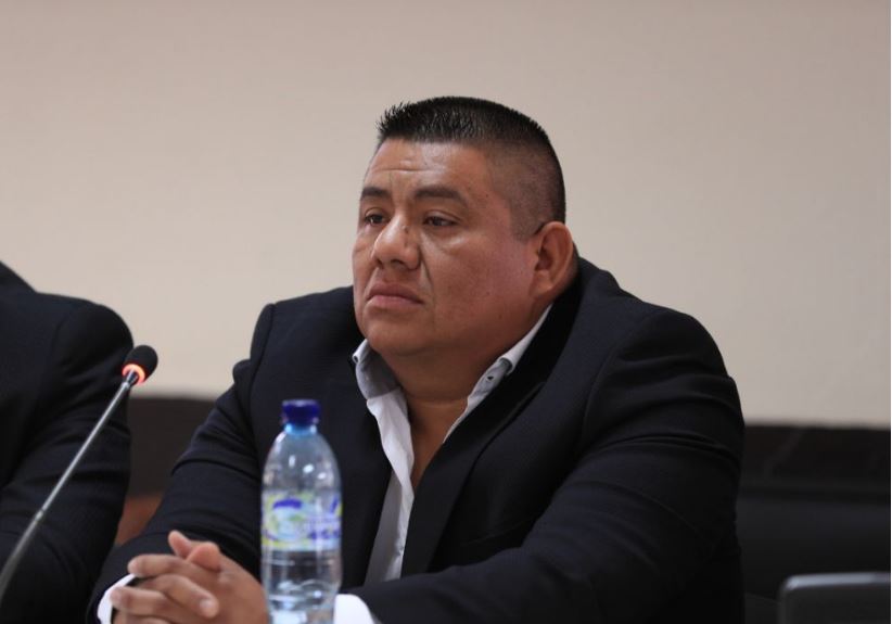 Wilson Luarcas, durante el comienzo de la audiencia este martes. (Foto Prensa Libre: Carlos Hernández)