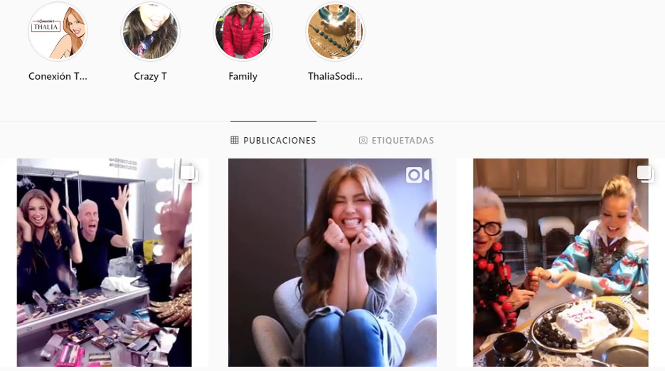 Thalia, a través de redes sociales como Instagram, se mantiene como una de las más seguidas en internet (Foto Prensa Libre: Instagram).