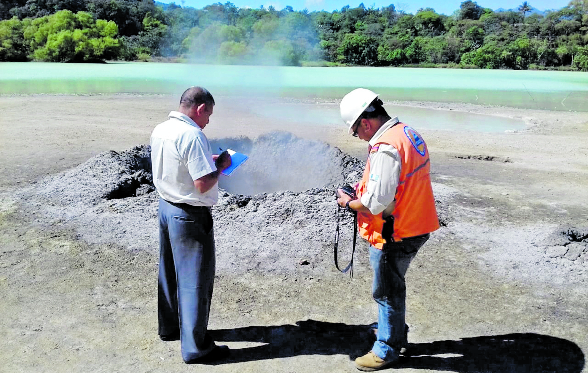 La formación del charco de lodo, como lo define el Insivumeh, fue descubierto en octubre del 2018. (Foto Prensa Libre: Hemeroteca PL )