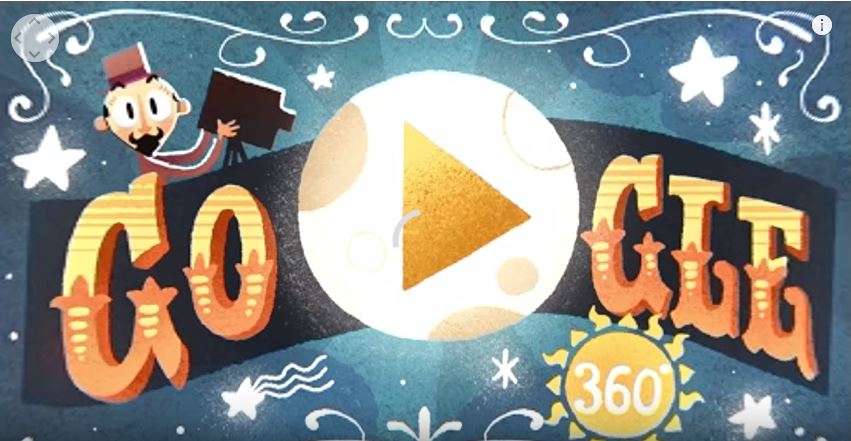 Google estrenó su primer doodle de Realidad Virtual y 360° como tributo a Georges Méliès. (Foto Prensa Libre: Google Spotlight Stories).