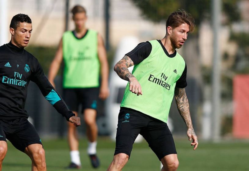 Sergio Ramos sufre de una lesión muscular que lo deja fuera de los planes del técnico Zidane para los próximos partidos. (Foto Cortesía Real Madrid).