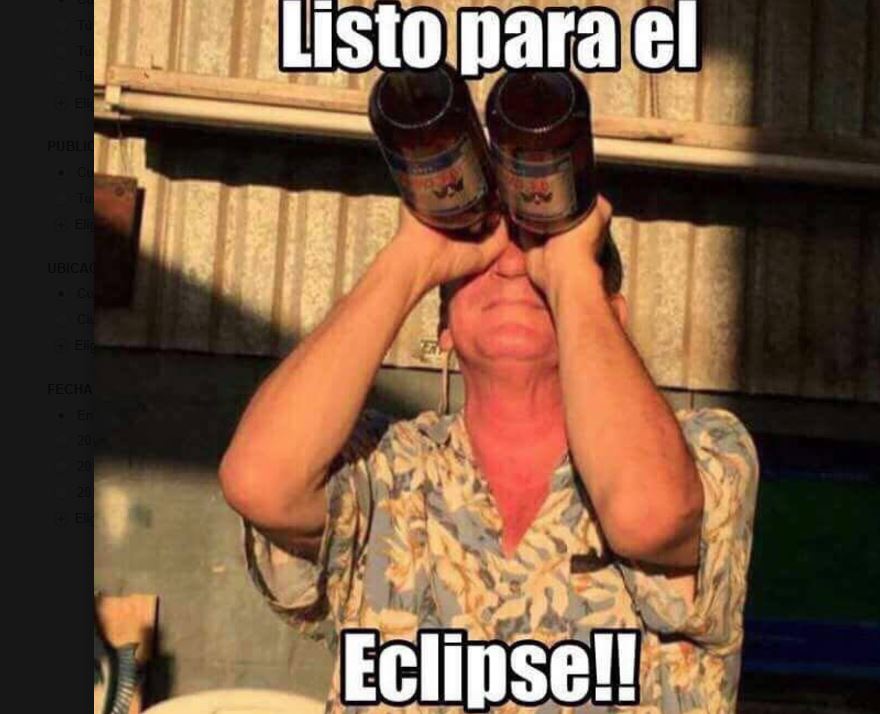 Las redes sociales se inundaron de buen humor sobre el fenómeno del Eclipse Solar. (Foto Prensa Libre: Facebook / Al Día MX)
