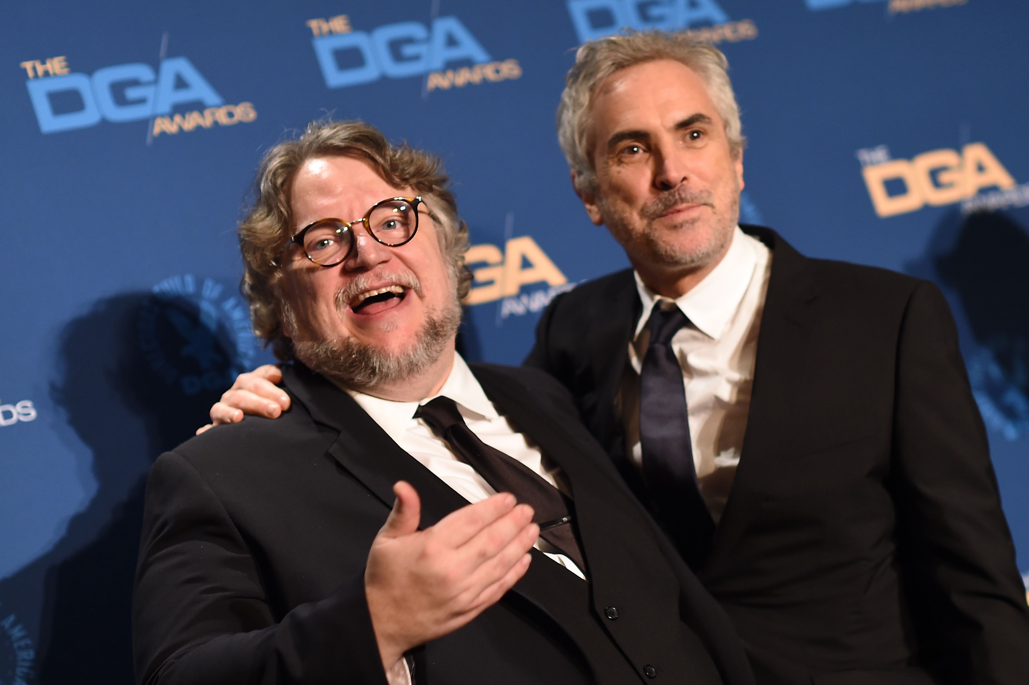 Guillermo del Toro y Alfonso Cuarón expresaron su descontento con la decisión de la Academia del Cine (Foto Prensa Libre:  AFP).