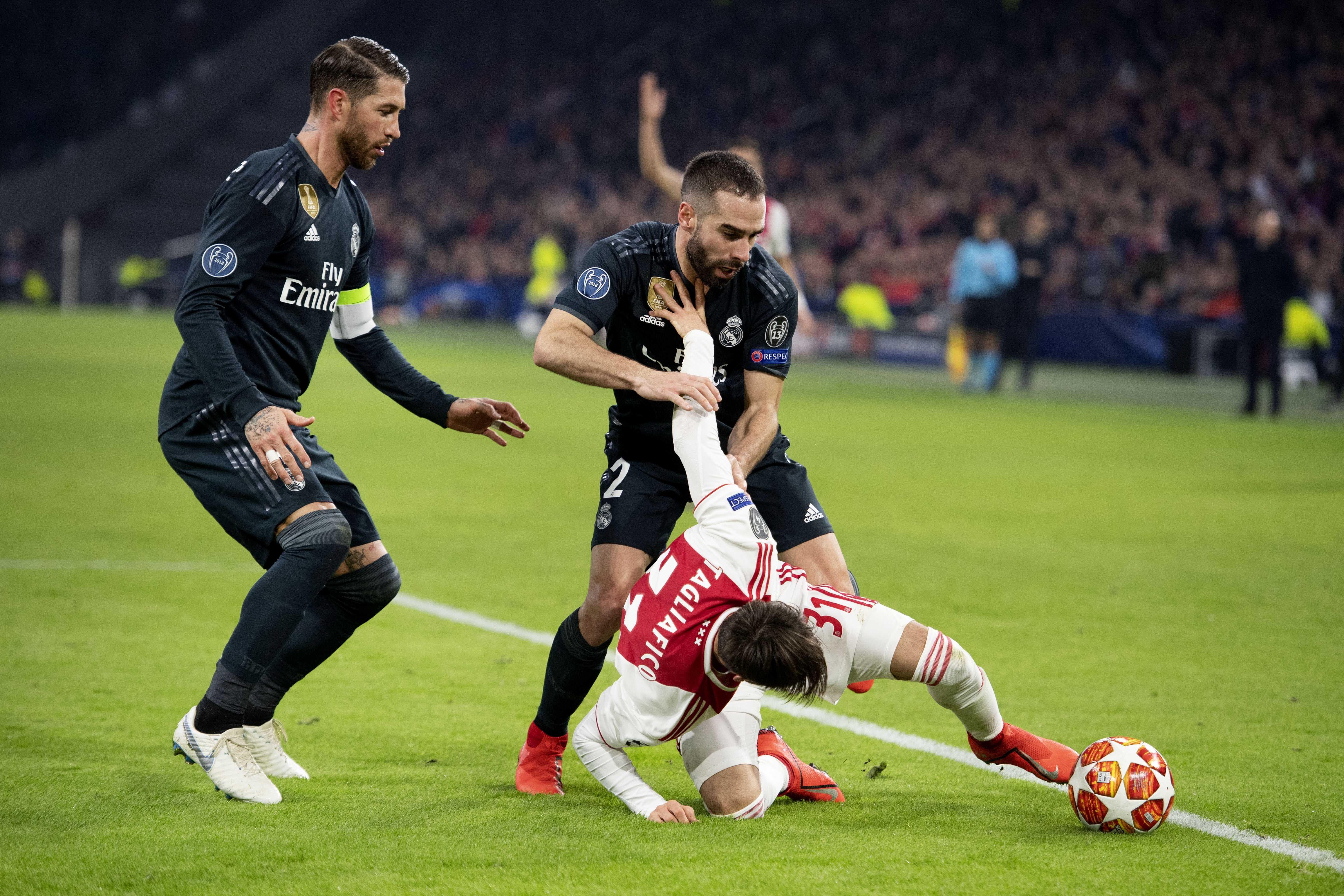 Sergio Ramos generó polémica después del partido en Ámsterdam. (Foto Prensa Libre: EFE)