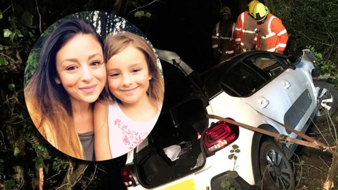 Gemma y su hija Martha sufrieron un accidente automovilístico y nadie podía encontrarlas (SWNS)