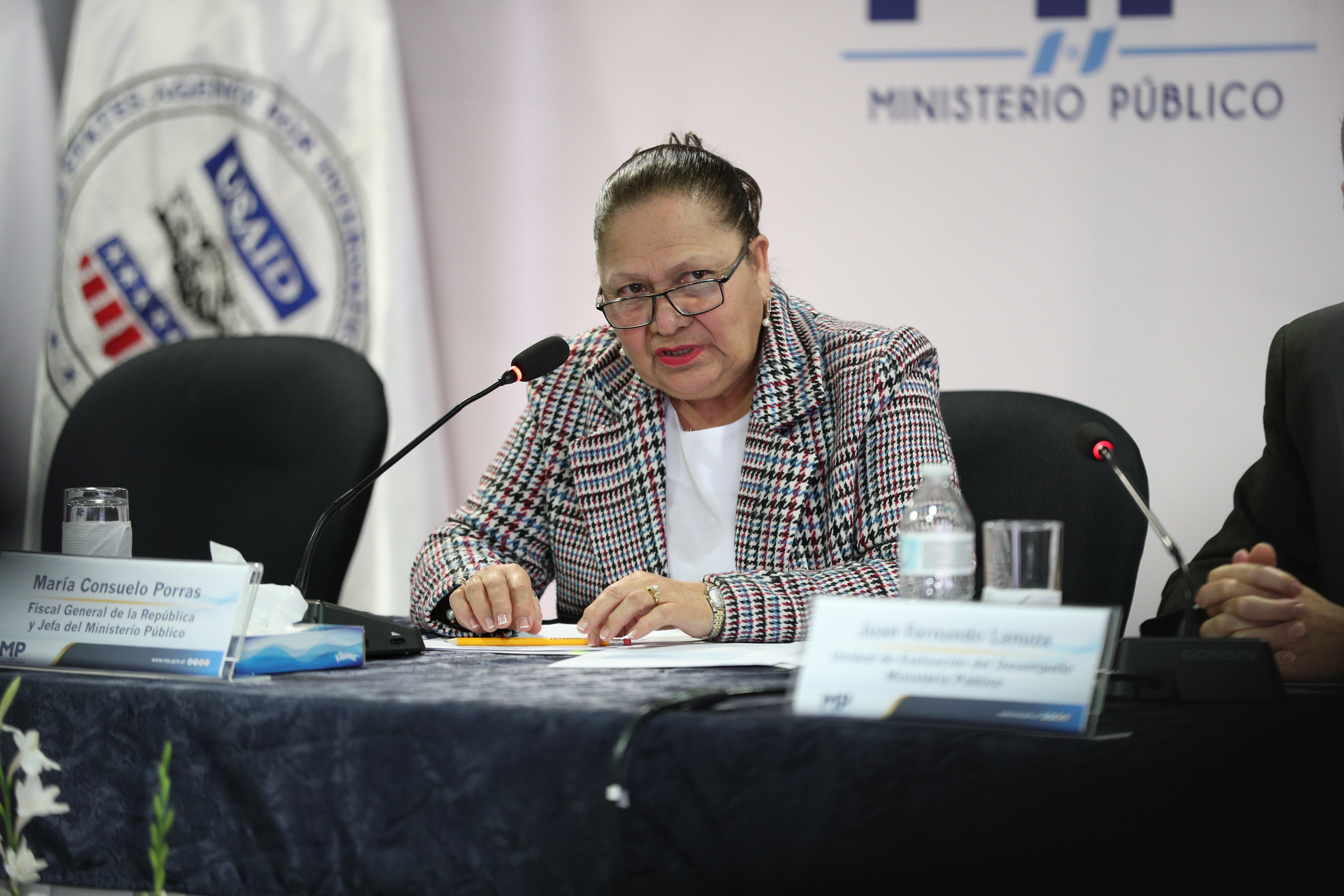 La fiscal general Consuelo Porras estaría en la inauguración de al Unidad contra el Tráfico Ilícito de Migrantes, pero se suspendió la actividad. (Foto Prensa Libre: Hemeroteca PL)