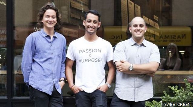 Nathaniel Ru, Jonathan Neman y Nicolas Jammet se conocieron en la universidad de Georgetown. (Foto Prensa Libre: Sweetgreen)