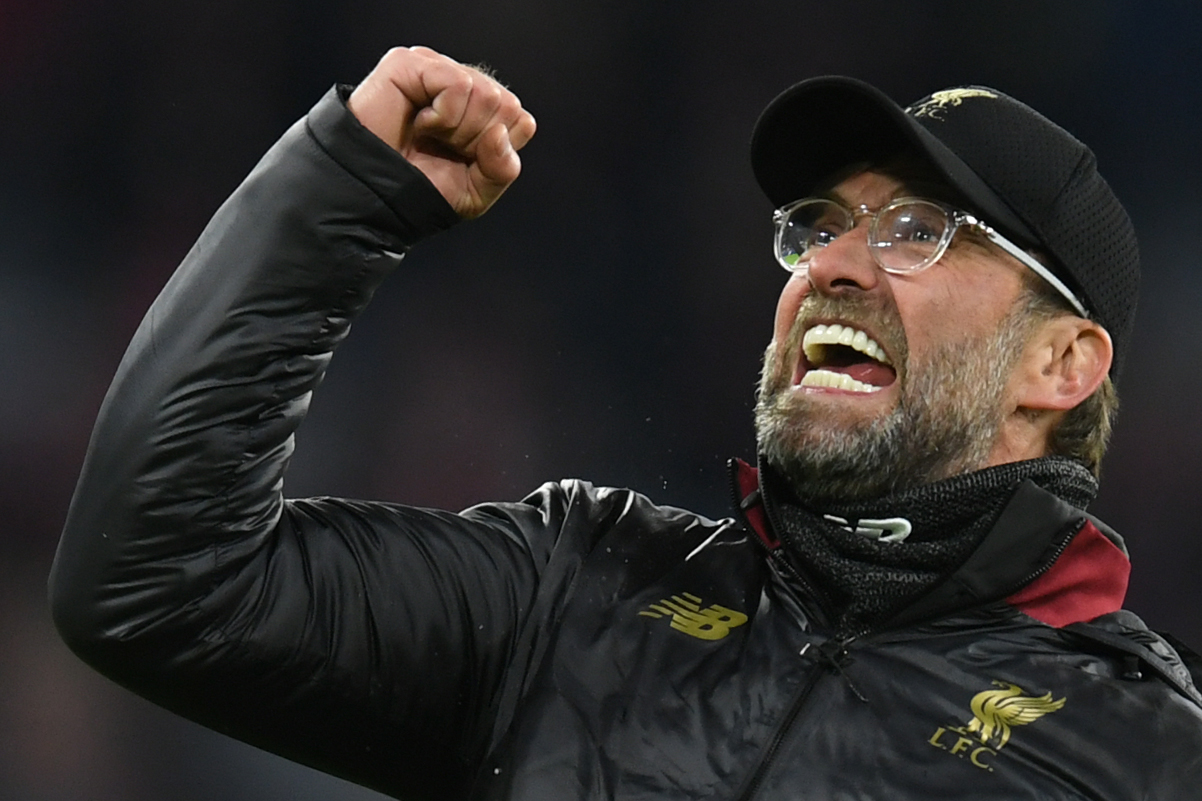 Jürgen Klopp celebra después de la clasificación del Liverpool a los cuartos de final. (Foto Prensa Libre: AFP