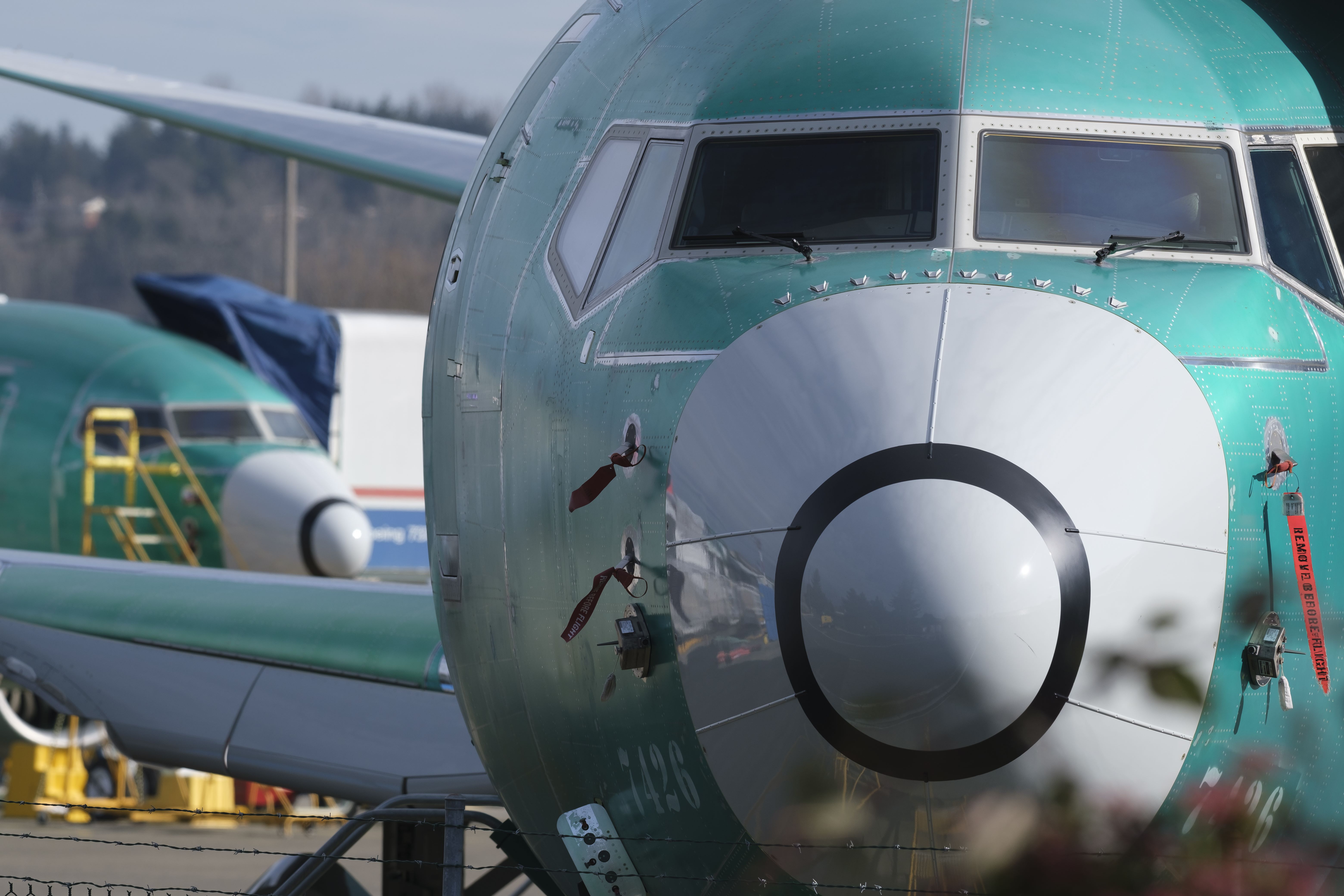 Un avión Boeing 737 MAX en la fábrica de la compañía en Renton, Washington. (Foto Prensa Libre: AFP)