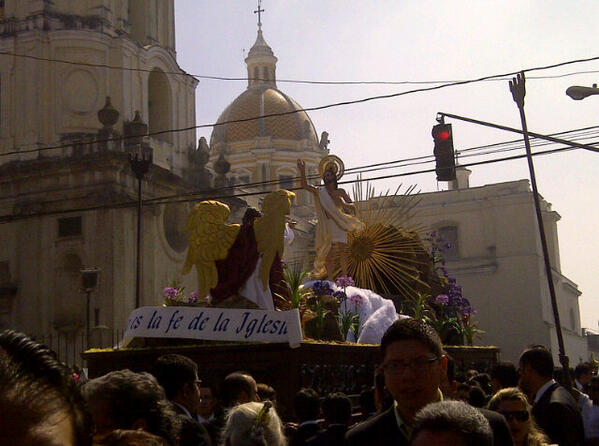 Procesión de Jesús Resucitado de Le Merced. (Foto Prensa Libre: Hemeroteca PL). 