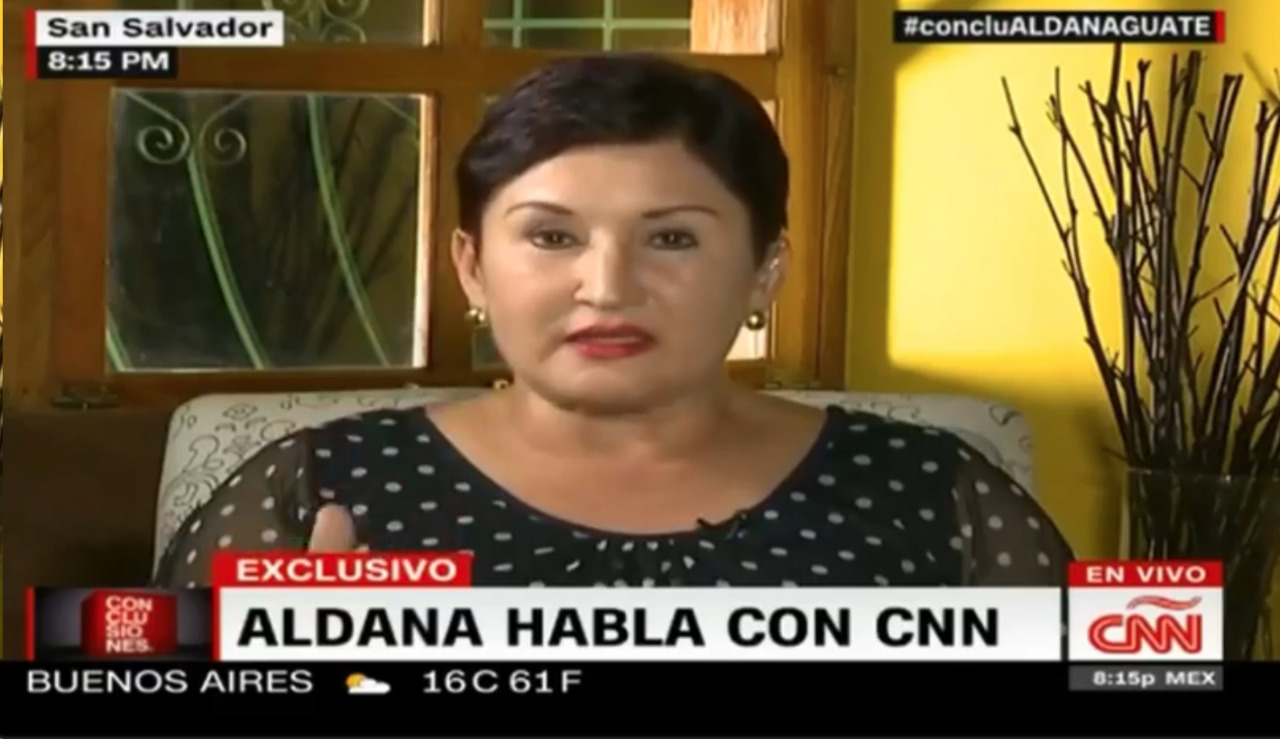 Thelma Aldana, en entrevista este martes con el programa Conclusiones, de CNN. 