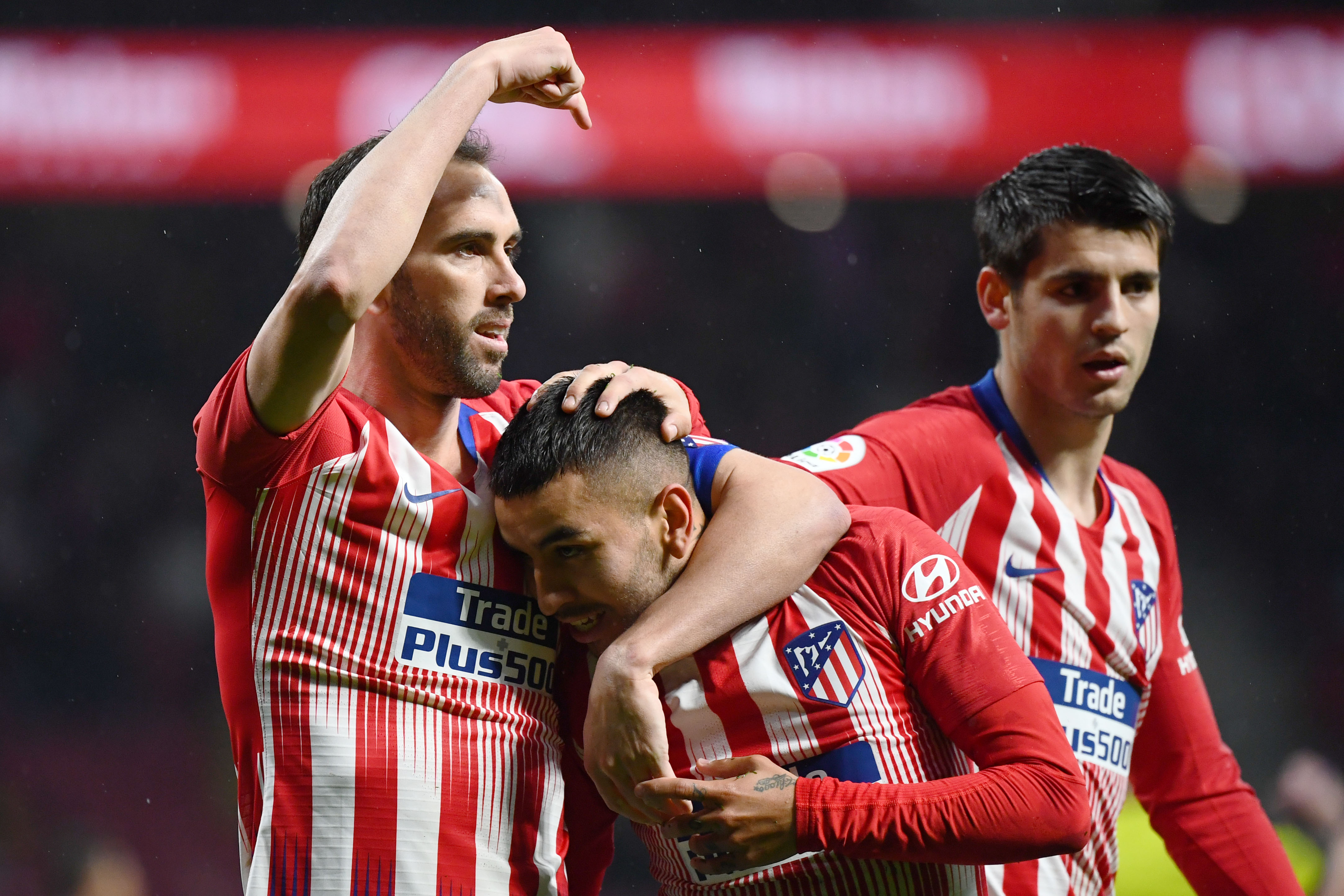 Ángel Correa anotó en la victoria del Atlético de Madrid contra el Valencia. (Foto Prensa Libre: AFP)