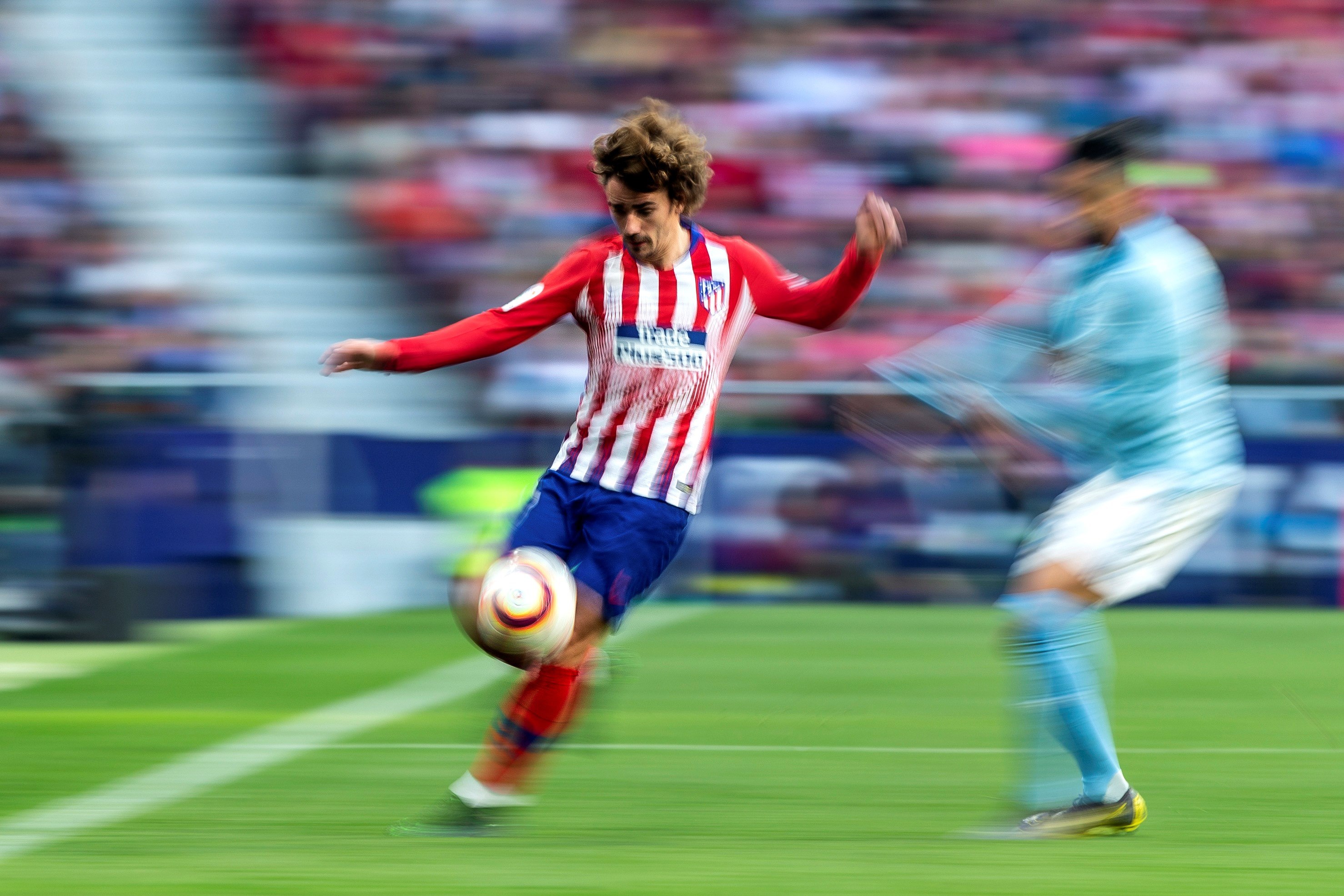 El delantero francés del Atlético de Madrid Antoine Griezmann. (Foto Prensa Libre: EFE)