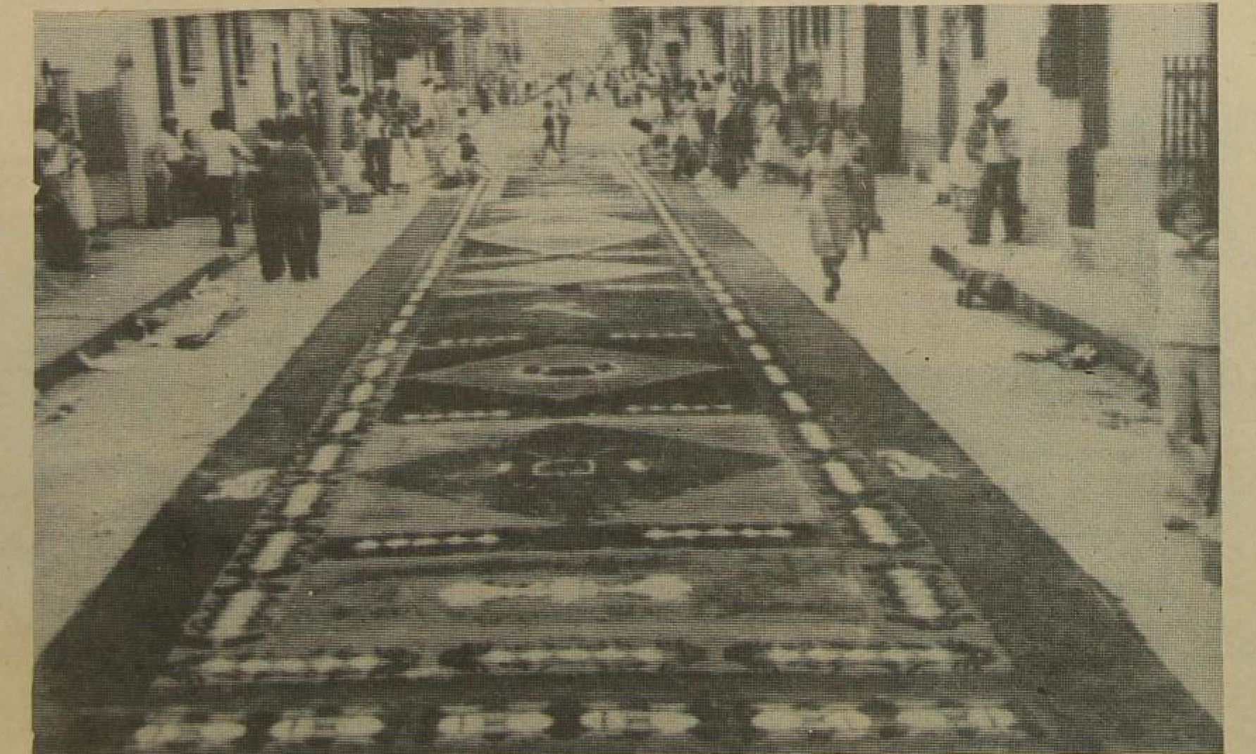 Alfombra hecha en 1983 en Retalhuleu