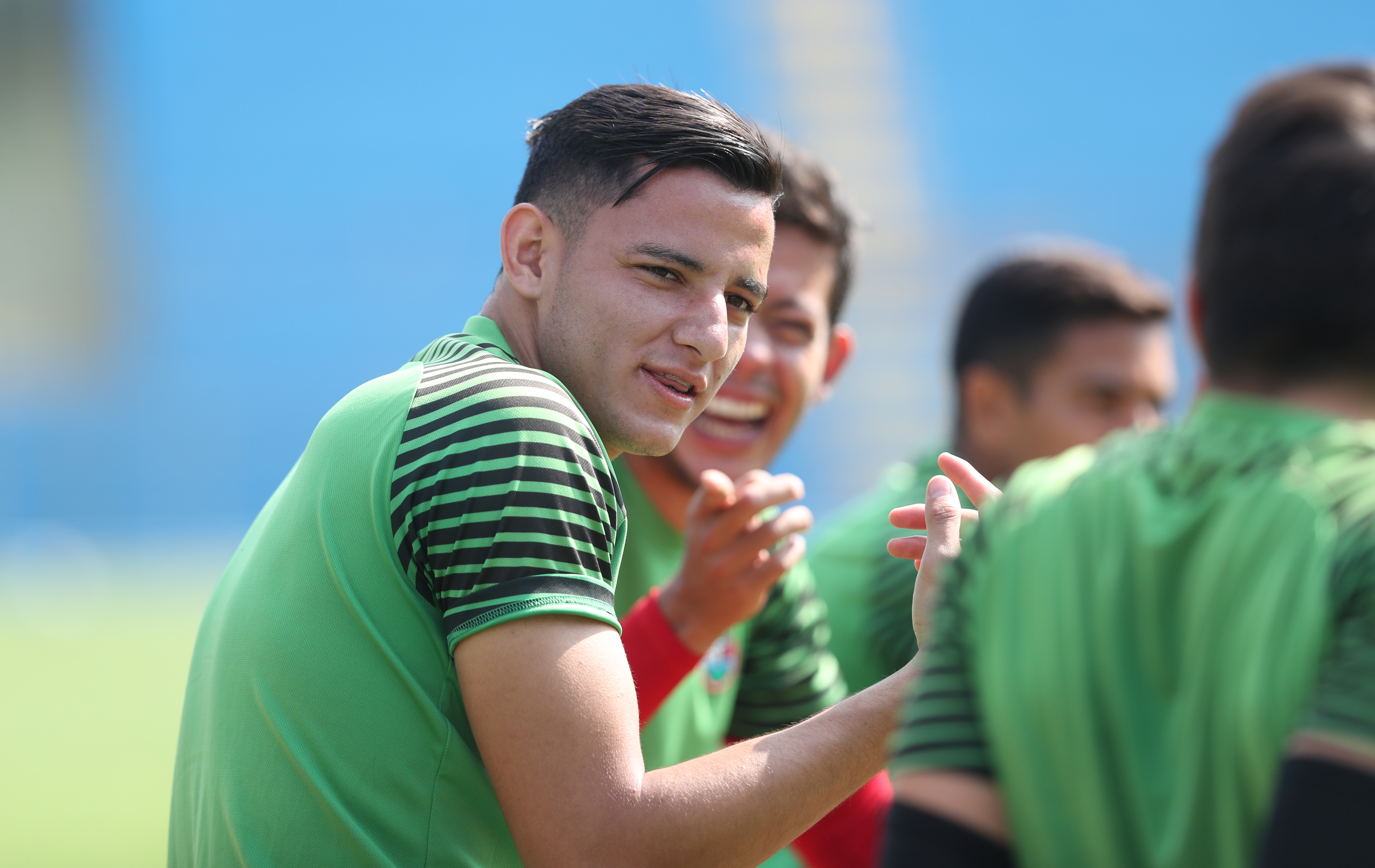 José Carlos Martínez, delantero de Municipal, captado en el entrenamiento efectuado este marte en el estadio El Trébol. (Foto Prensa Libre: Francisco Sánchez).