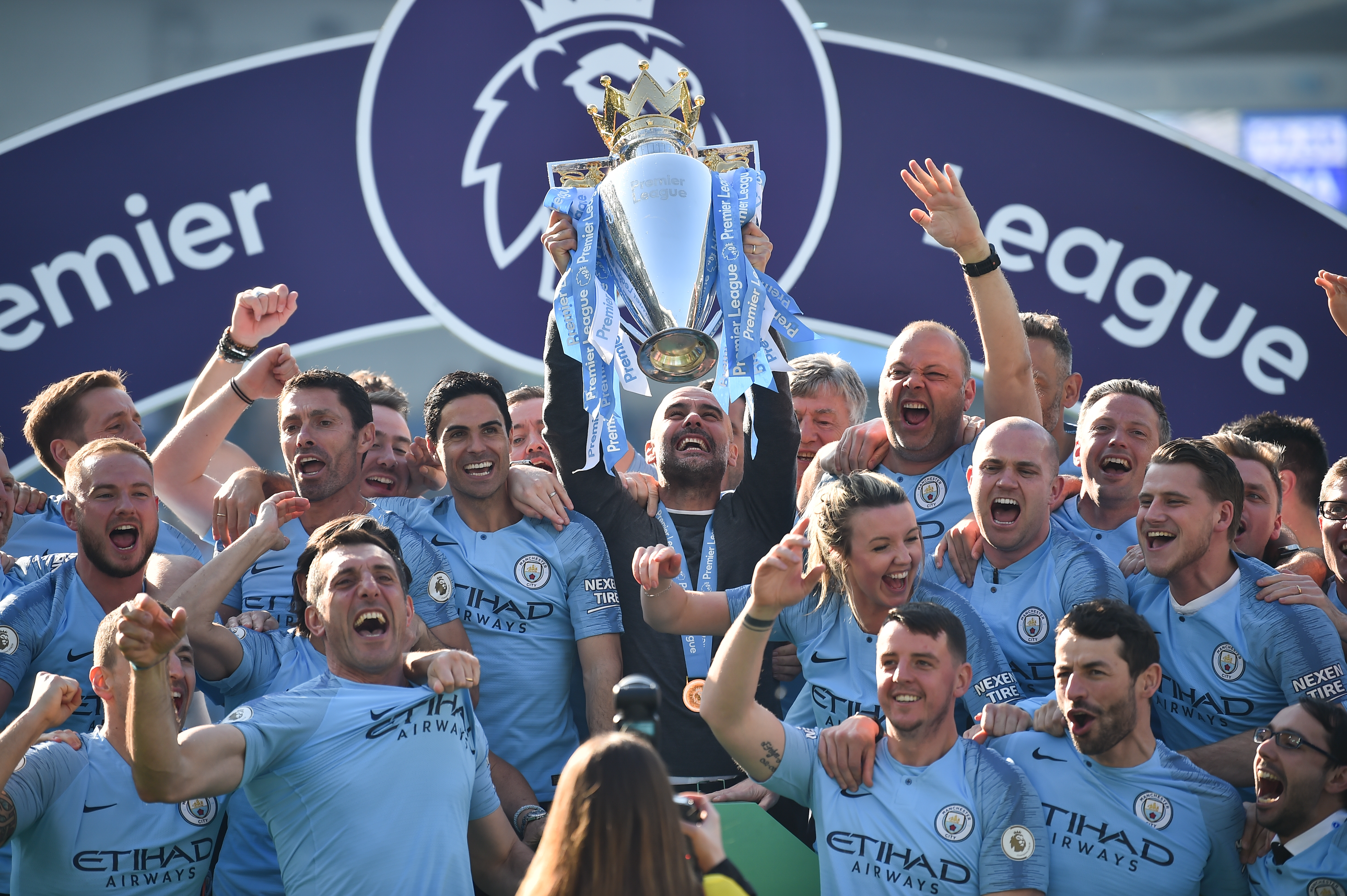 A pesar de ser el absoluto dominador de la Premier League en los últimos años, el Manchester CIty podría ser descartado para la próxima Champions League. (Foto Prensa Libre: AFP)