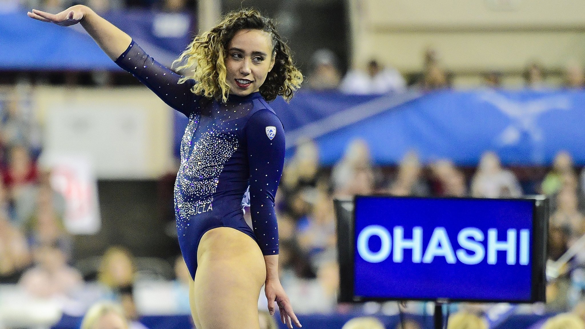 Ohashi se convirtió en una sensación en internet por sus actuaciones "perfectas" en varias competencias de gimansia en Estados Unidos. (GETTY IMAGES)