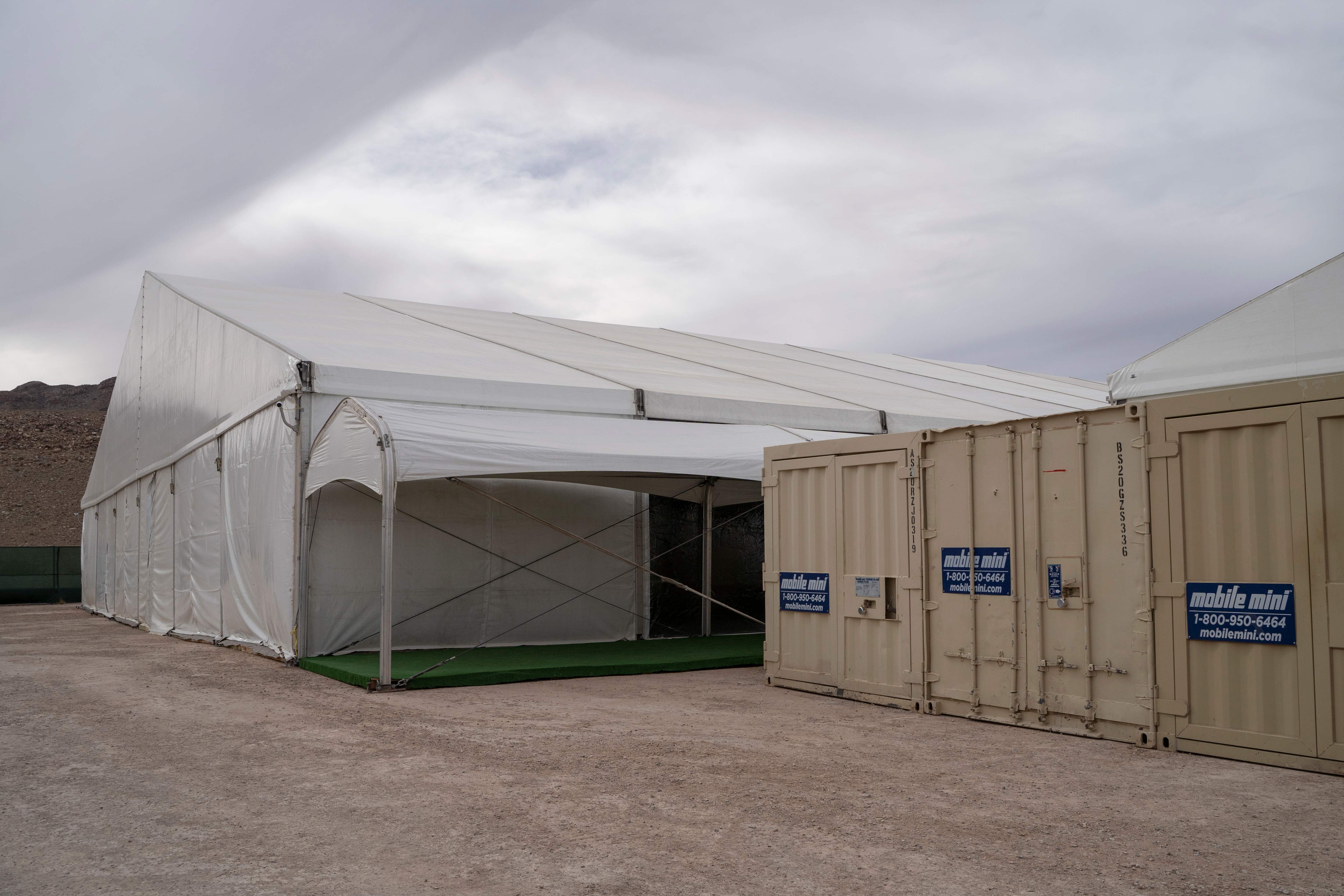 Albergue temporal para migrantes en El Paso, Texas. 