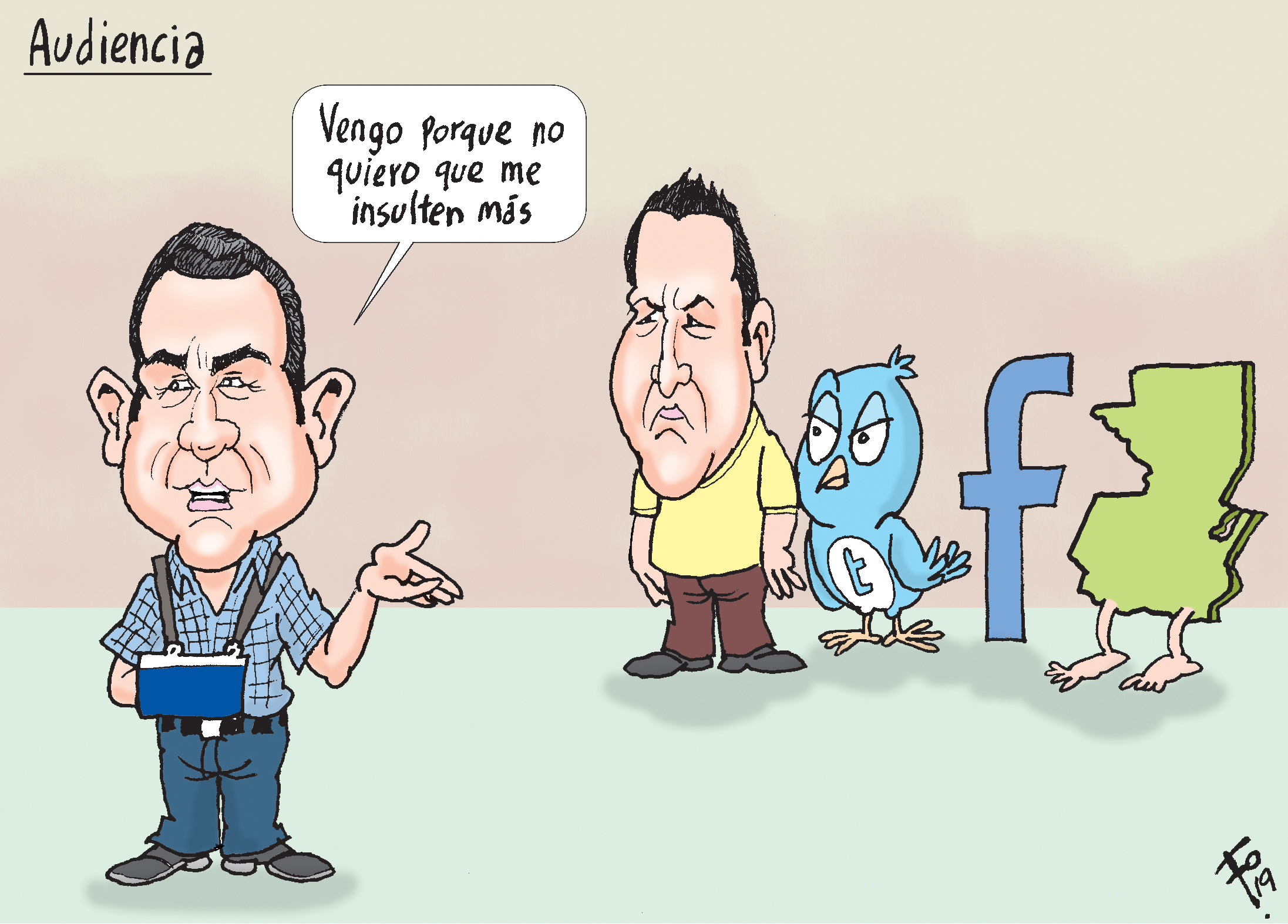 Personajes: Jimmy Morales y Roberto Rímola.