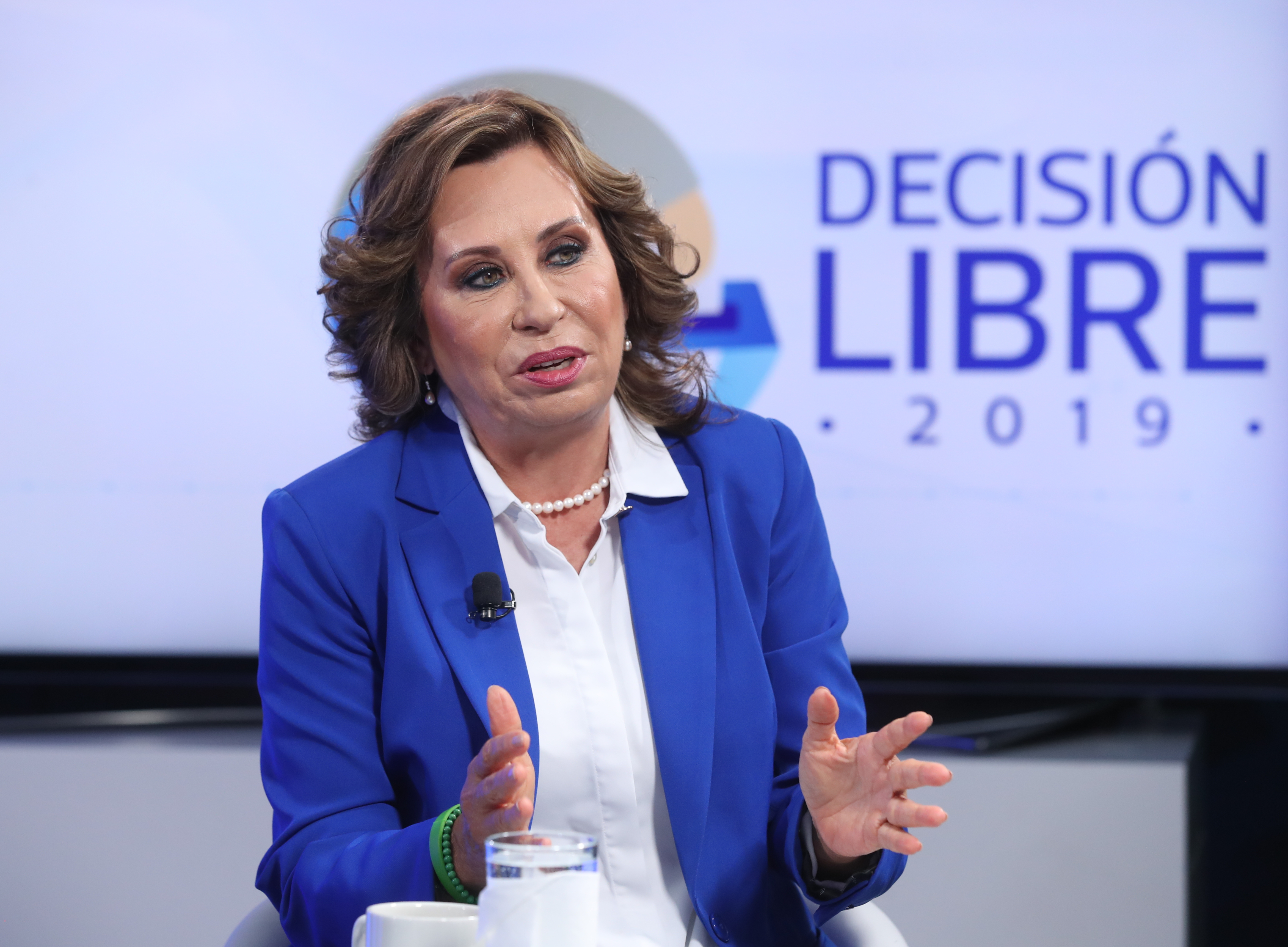 Sandra Torres, candidata a la presidenta por el Partido Unidad Nacional de la Esperanza (UNE) participó en Sin Filtro Electoral. (Foto Prensa Libre: Esbin García)