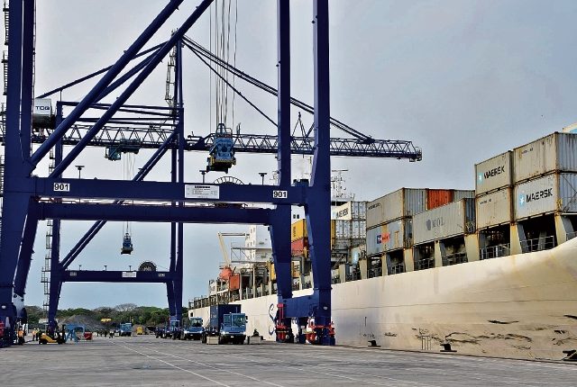 La terminal que construyó APMTerminals está ubicada en Puerto Quetzal, Escuintla. (Foto Prensa Libre: Hemeroteca PL)
