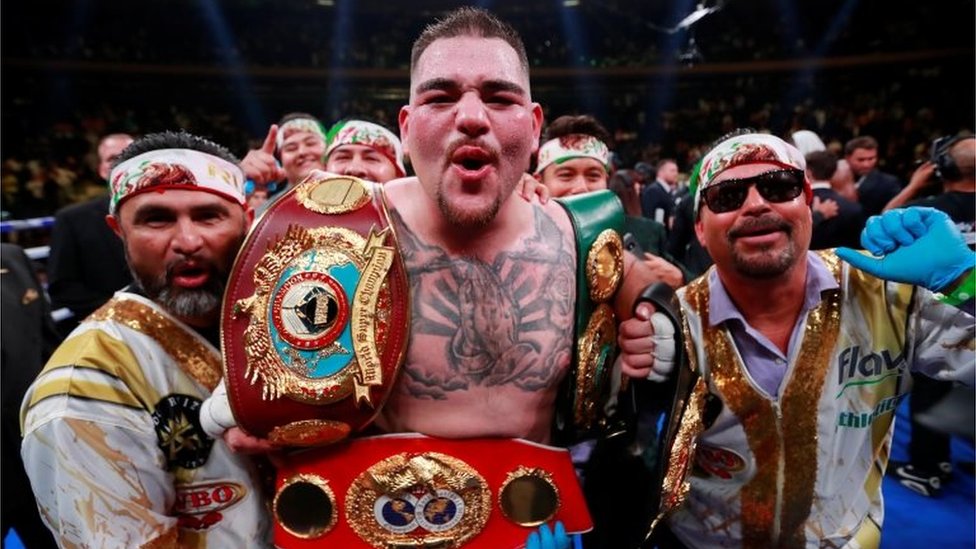 Andy Ruiz Jr. se coronó en Nueva York tras vencer vía KO técnico al británico Anthony Joshua