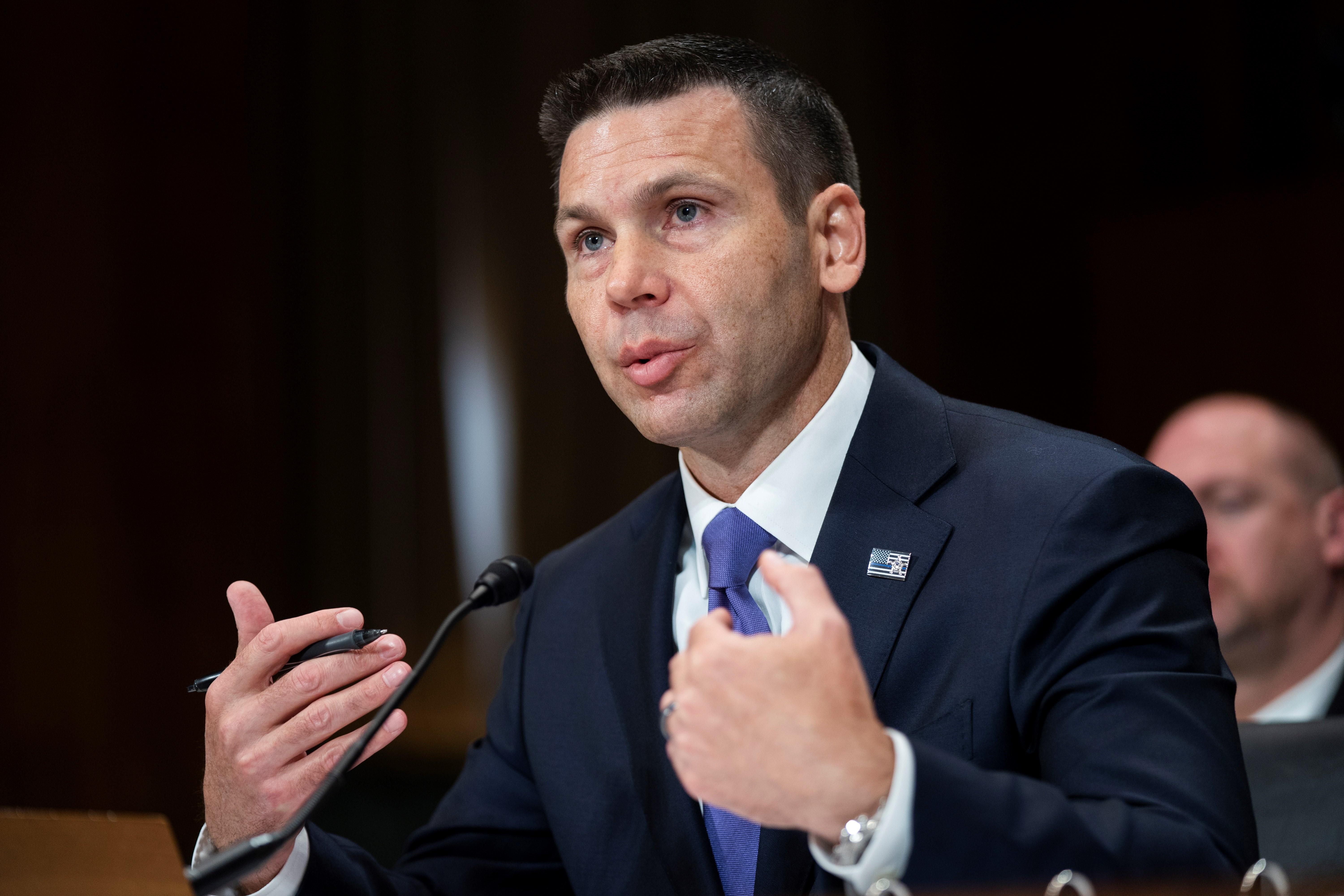 El secretario en funciones de Seguridad Nacional de EE.UU., Kevin K. McAleenan, durante una comparecencia ante el Comité Judicial del Senado estadounidense en el Capitolio, Washington D.C. (Foto Prensa Libre: EFE)