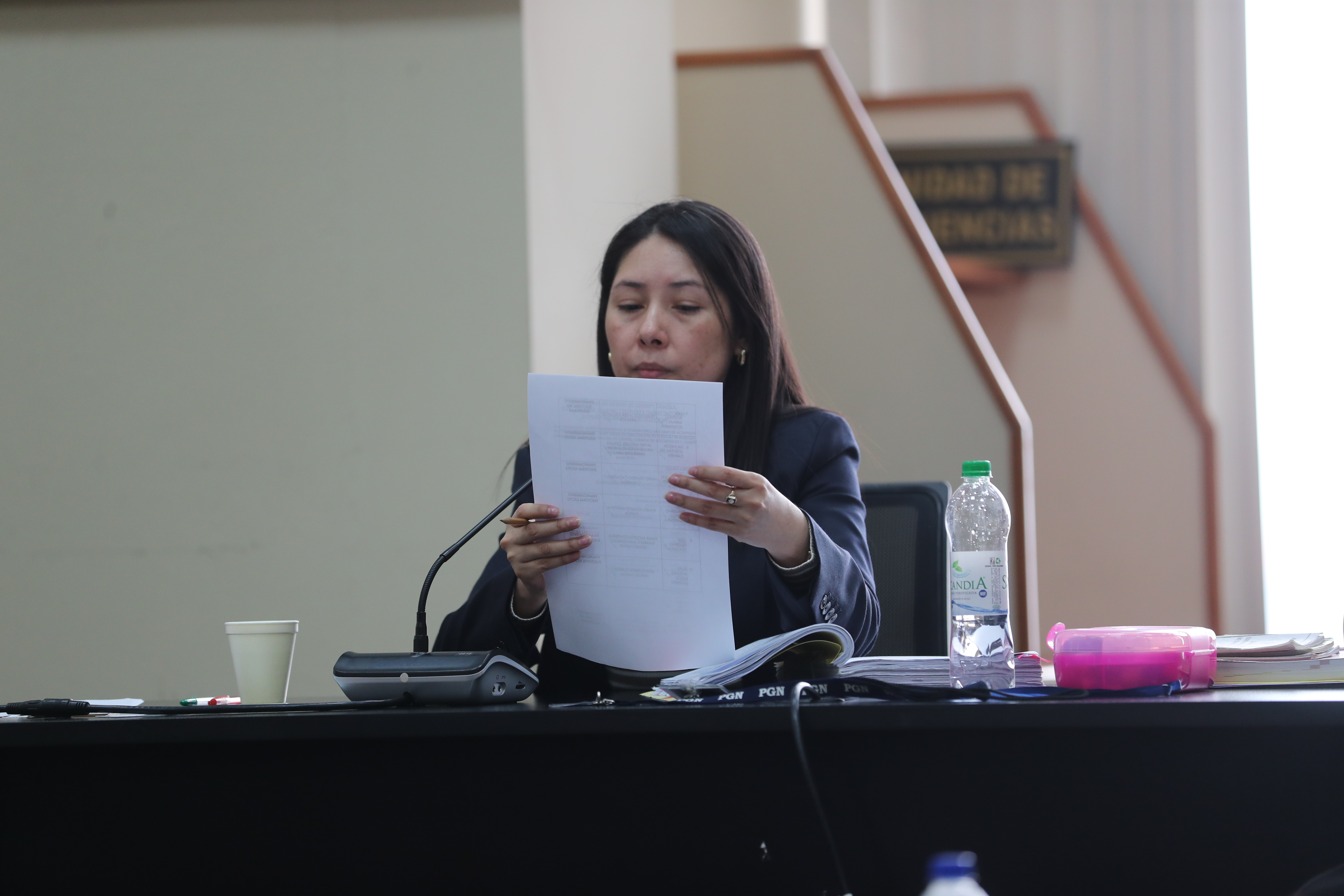 Jueza Erika Aifán dicta su resolución en el caso de Financiamiento a FCN Nación. (Foto Prensa Libre: Érick Ávila)