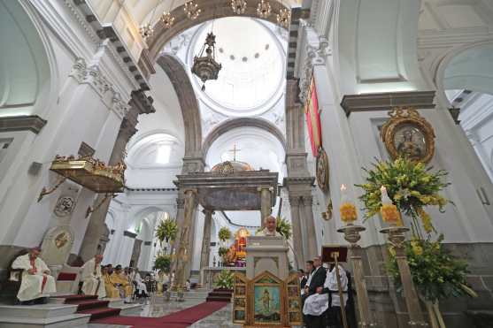 El Corpus Christi llama a la reflexión en la santa Eucaristía. Foto Prensa Libre: Óscar Rivas
