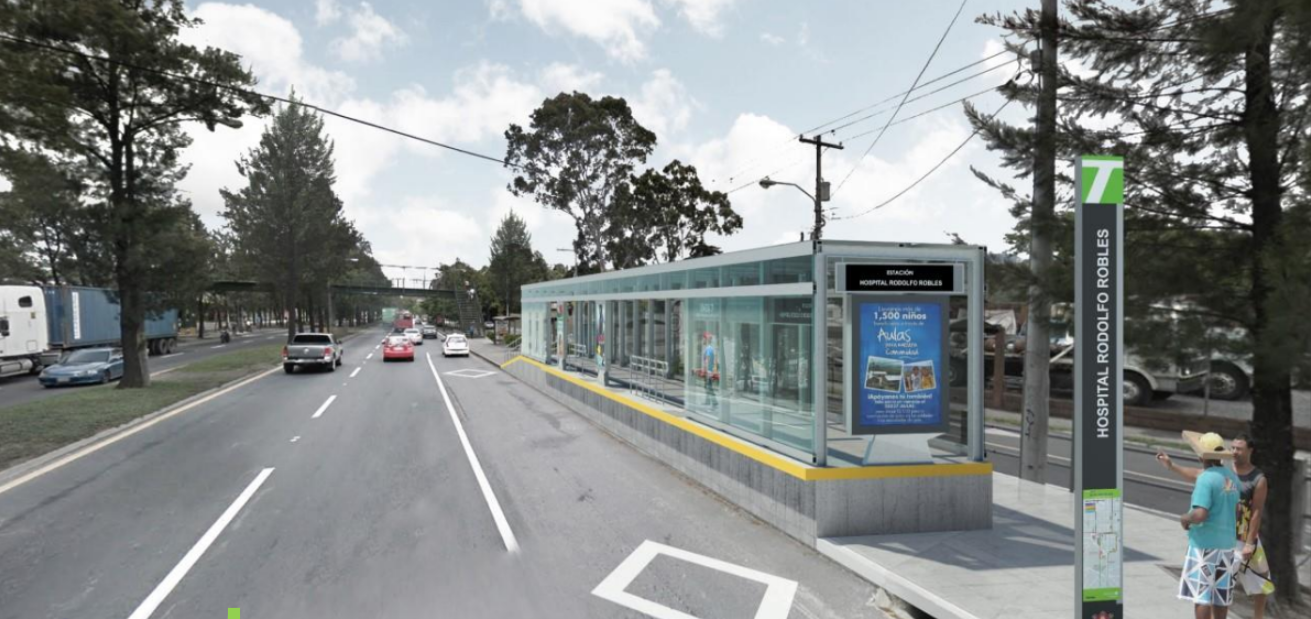 Diseño de una de  las estaciones para abordar el Transmetro que estará ubicada en el Anillo Periférico.(Foto: Hemeroteca PL)