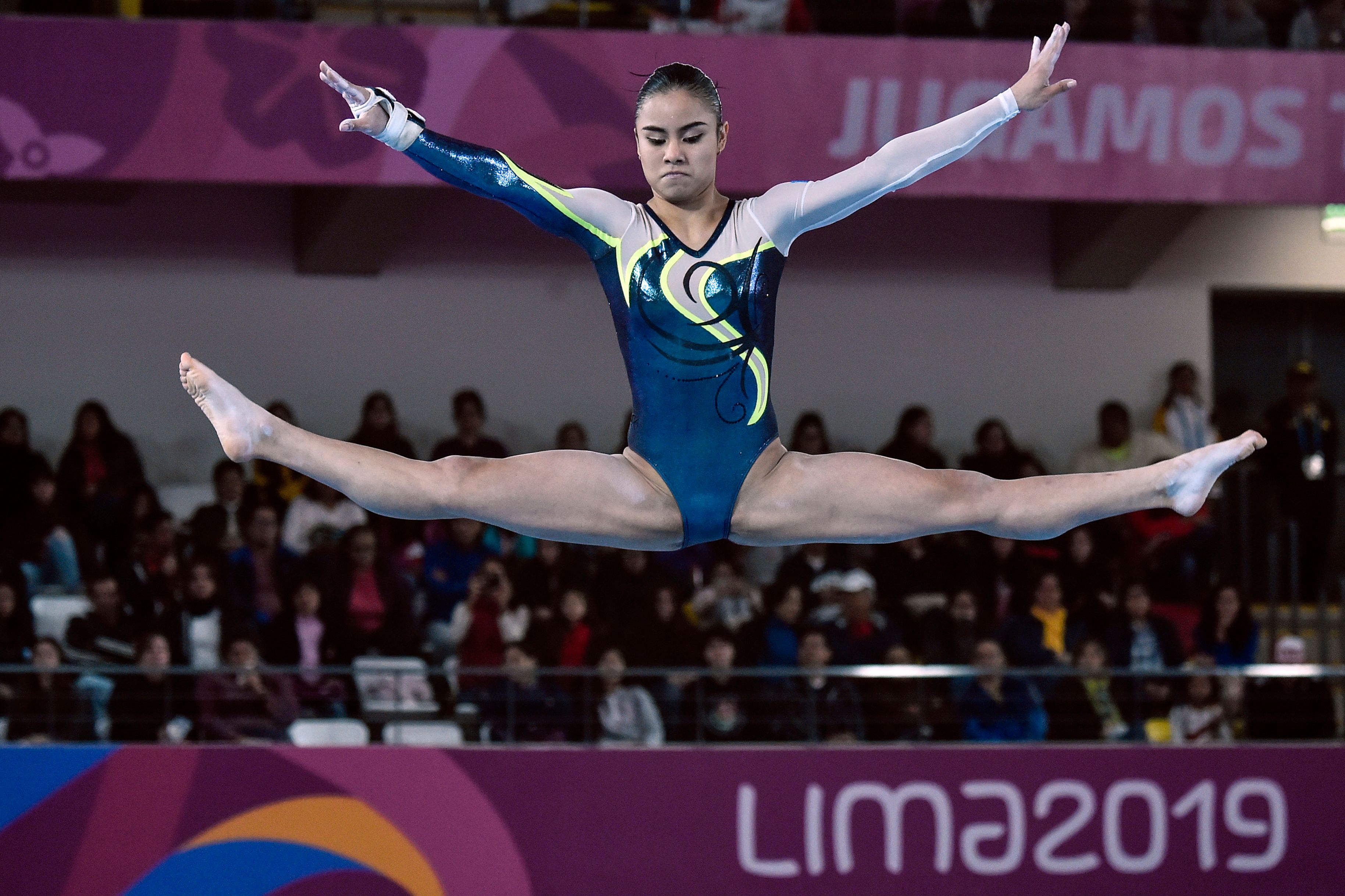 Ana Irene Palacios durante su participación en los juegos de Lima, Perú. (Foto Prensa Libre: AFP)