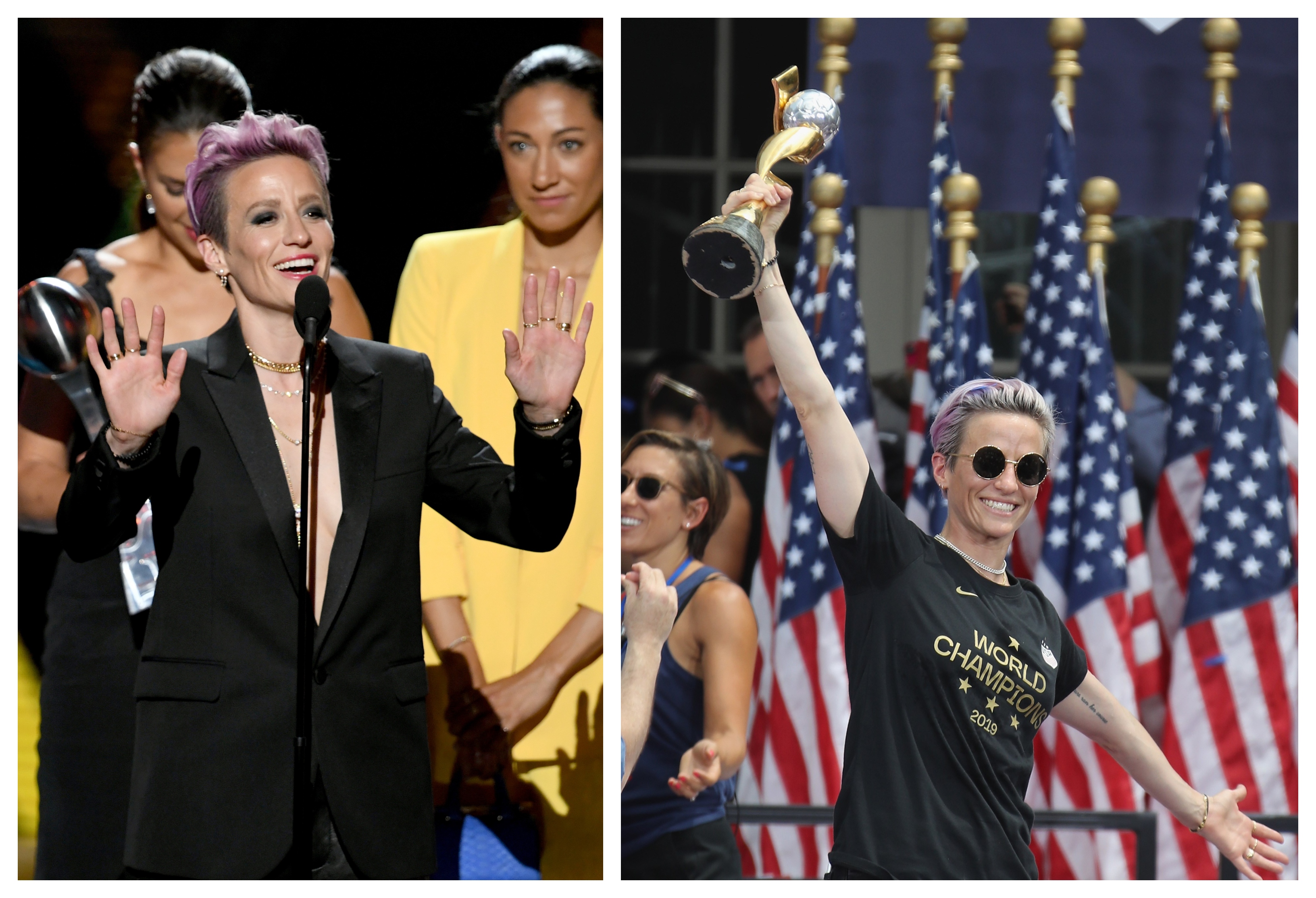 Megan Rapinoe fue la principal figura de Estados Unidos en el Mundial de Francia 2019. (Foto Prensa Libre: AFP)