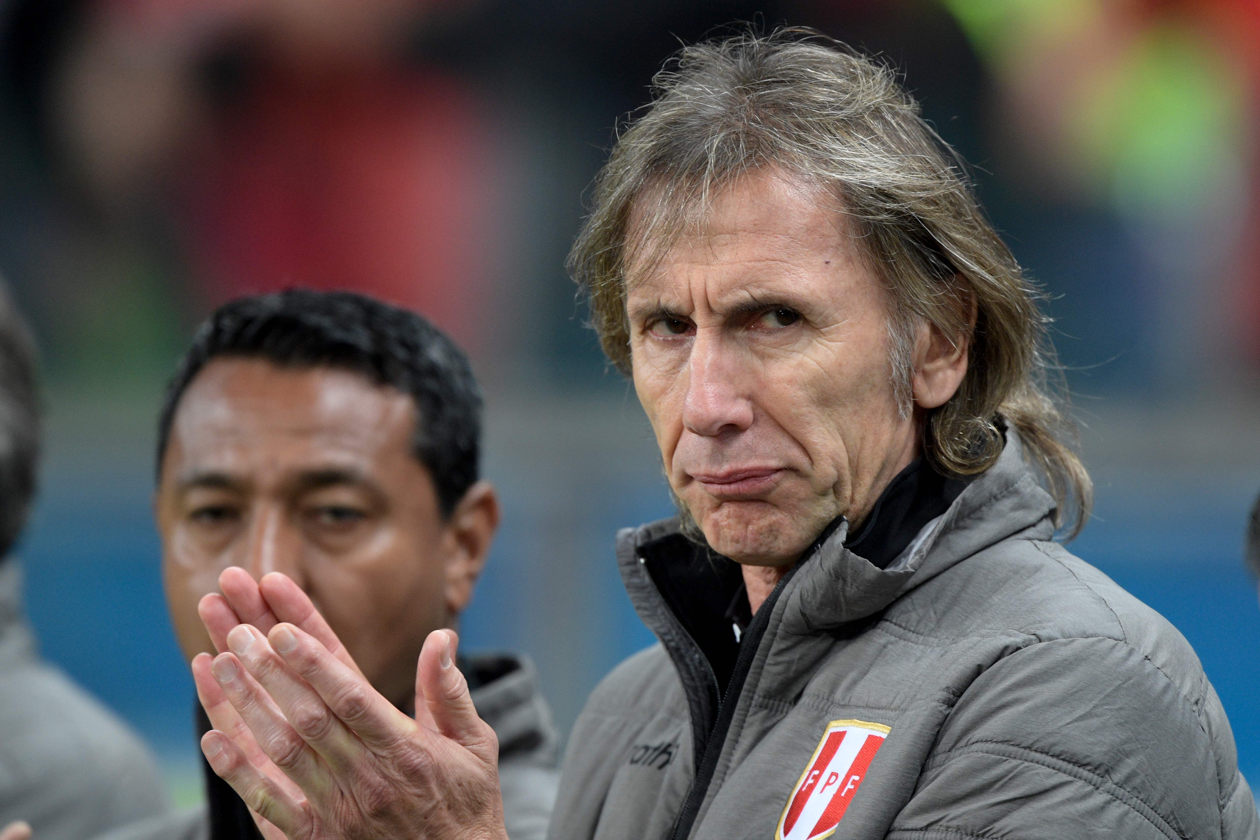 El seleccionador de Perú, Ricardo Gareca goza de credibilidad después del destacado papel en la Copa América 2019. (Foto Prensa Libre: AFP). 