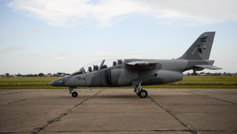 El avión Pampa III fue presentado en Argentina en diciembre del 2018. (Foto Prensa Libre: Fuerza Aérea de Argentina) 