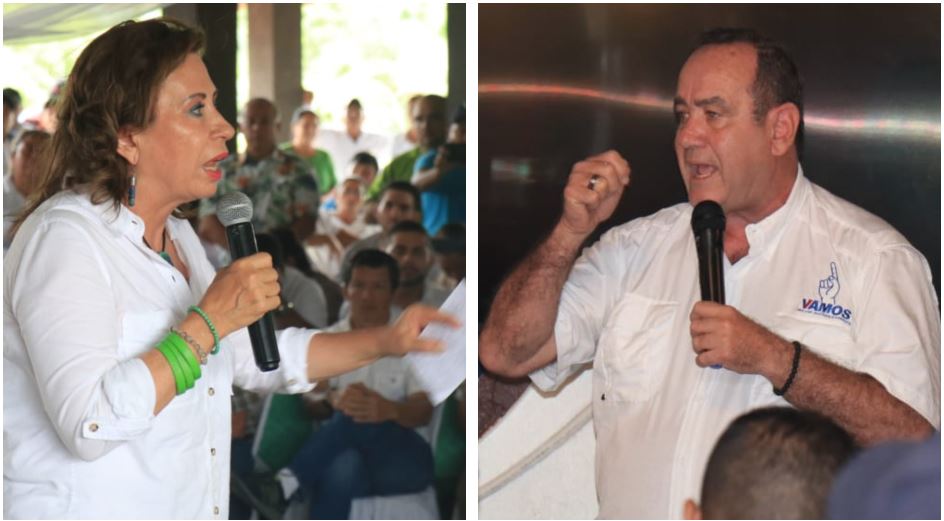 Sandra Torres, candidata de la UNE, y Alejandro Giammattei, presidenciable de Vamos, irán a balotaje el 11 de agosto del 2019. (Foto Prensa Libre: Dony Stewart)