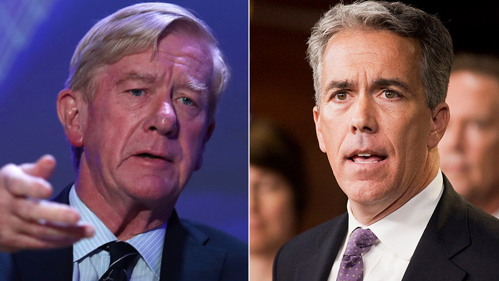 Bill Weld (izq.) y Joe Walsh se enfrentarán a Trump de cara a las elecciones de 2020. Foto:Getty Images