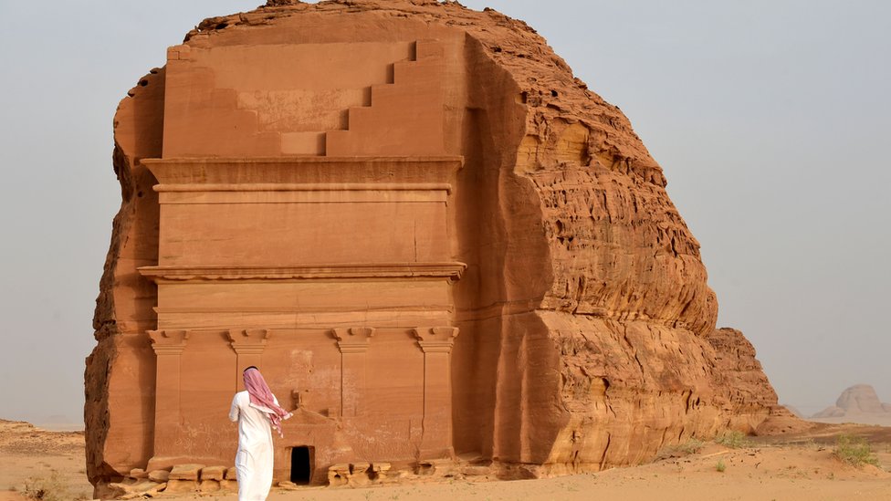 La tumba de Qasr al-Farid en Madain Saleh es Patrimonio Mundial de la Unesco.